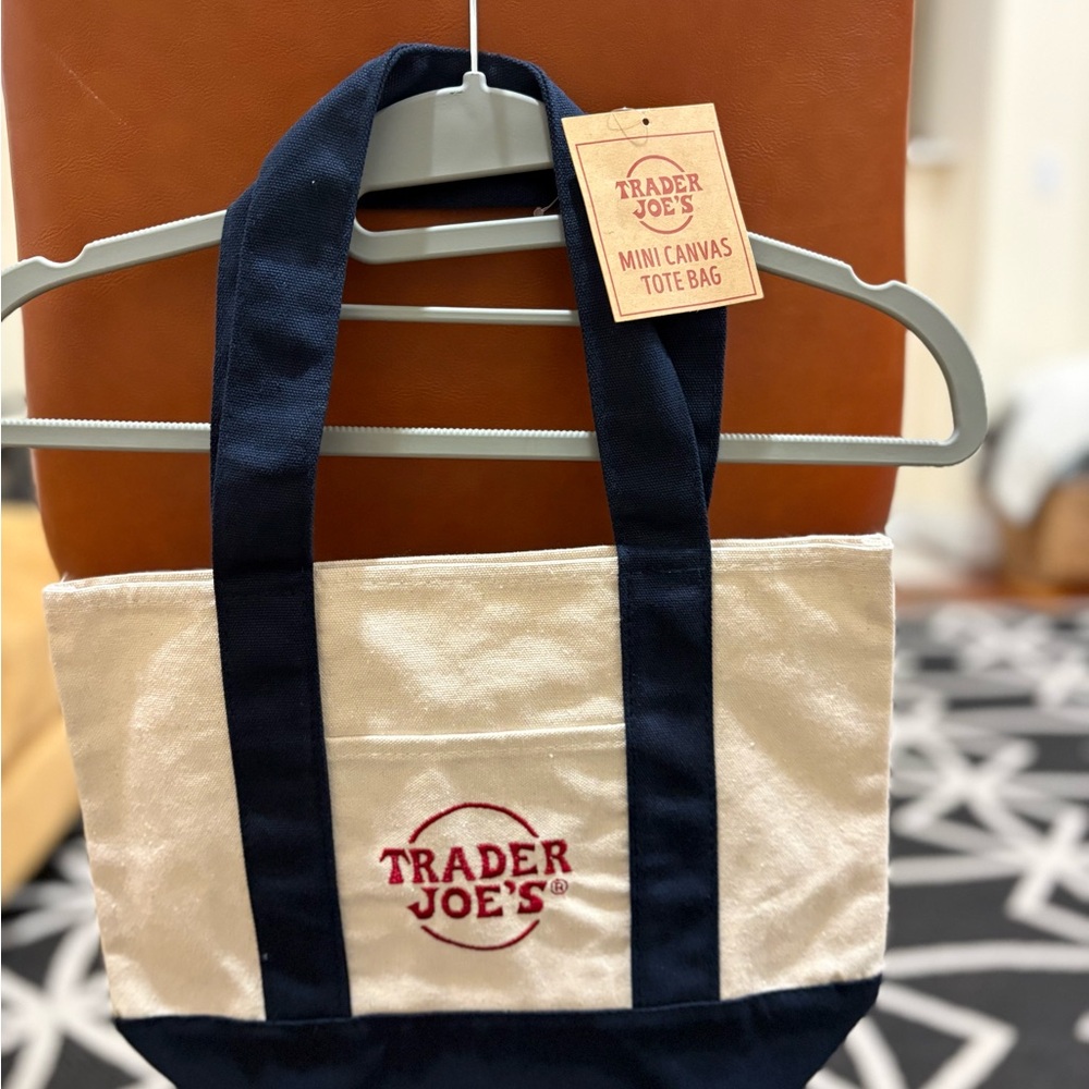 NWT Trader Joe’s Mini Tote -Red, Blue or Halloween Colors